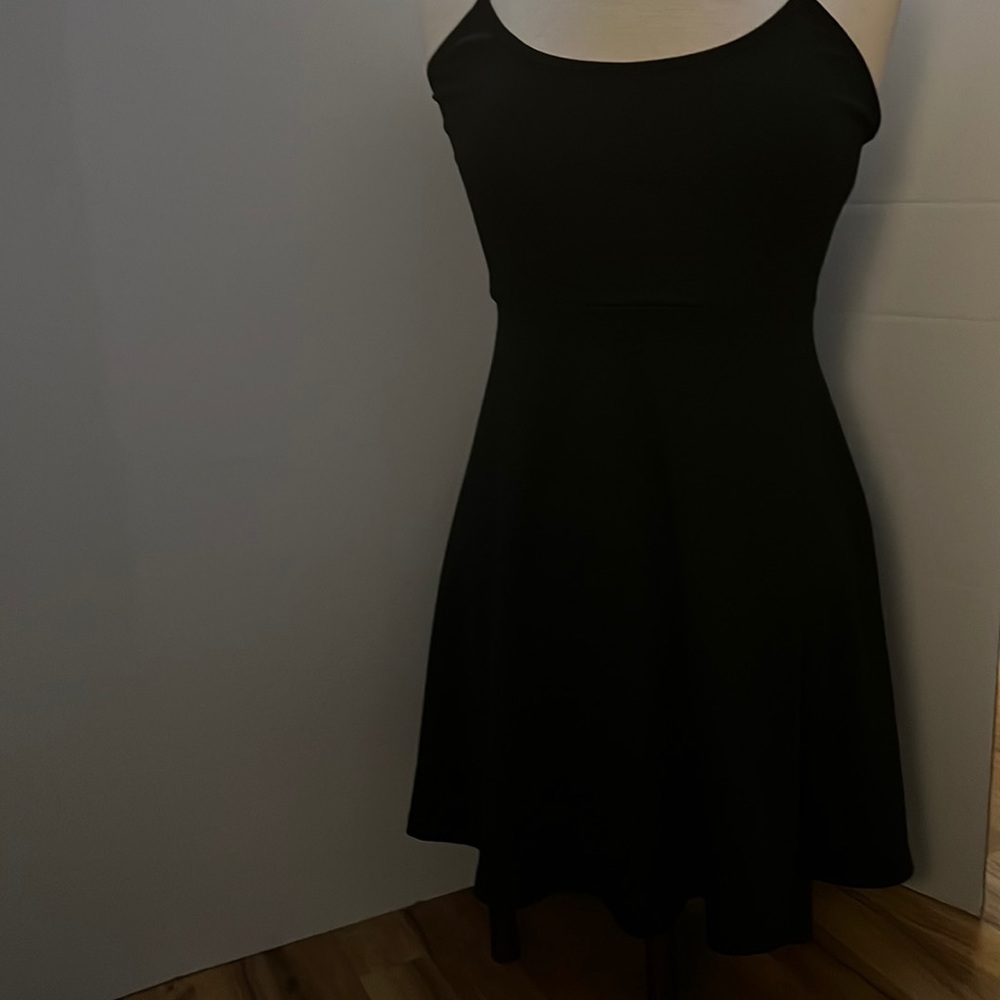 Spaghetti straps black dress